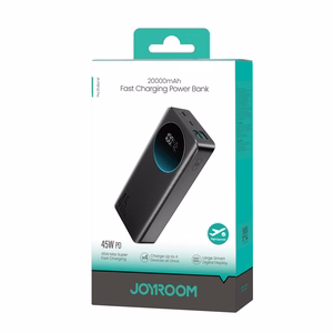 Joyroom JR-PBF02 Pro 20000mAh 45W išorinė baterija su skaitmeniniu ekranu 2x USB-A 2x USB-C juoda