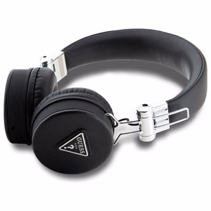 Guess Bluetooth ENC GUBH70PGTSPSK ant ausų ausinės juodos/juodos grūdėtos klasikinės apvalios formos