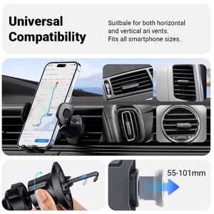 Crong Carclip Air Vent universal car phone mount, black