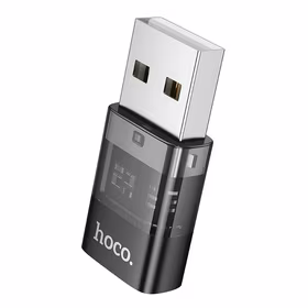 Adapteris USB A į USB C Hoco UA36C skaidrus juodas