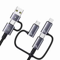USAMS Laidas 240W 6w1 Fast charging 1,2m Data Cable Aluminium Alloy Sufeng Seria 2M (SJ737)