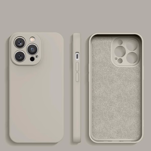 Silikoninis dėklas iPhone 14 Plus silikoninis viršelis smėlio spalvos