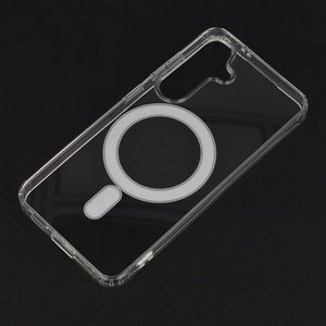 Akrilo spalvos MagSafe dėklas telefonui Samsung Galaxy S24 FE - skaidrus