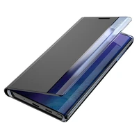 Dėklas telefonui knygos tipo su išmaniuoju langu Xiaomi Redmi K40 Pro+ / K40 Pro / K40 / Poco F3 - mėlynas