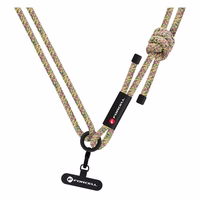 FORCELL F-DESIGN S10X165 kryžminė telefono virvelė su reguliuojamu ilgiu (maks. 82,5cm kilpoje) žalia rožinė violetinė