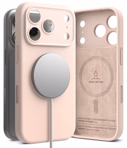 Ringke Silicone MagSafe dėklas iPhone 18 Pro Max – rožinis