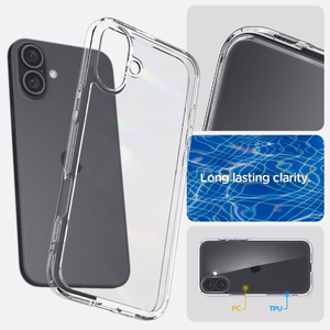 Spigen Ultra Hybrid dėklas telefonui iPhone 16 Plus - skaidrus