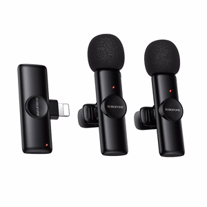Borofone Lavalier wireless microphone BFK16A Winner Lightning black - 2 pieces