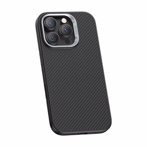 Benks Magnetinis Armor Pro Kevlar dėklas Metalinis rėmas 600D (D065) Iphone 16 Pro juodas (Kameros valdymo mygtukas)