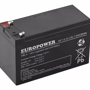 Baterija 12V 7.2Ah VRLA EP7.2-12 T2 Europower EMU
