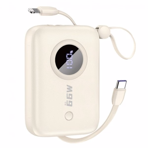 Išorinė baterija Dudao K14 Sand 10000mAh (PD / QC3.0) + Type-C / Lightning laidas