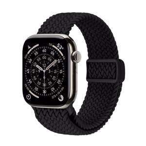 Crong Wave Band pintas Apple Watch dirželis, 44/45/46/49 mm, juodas