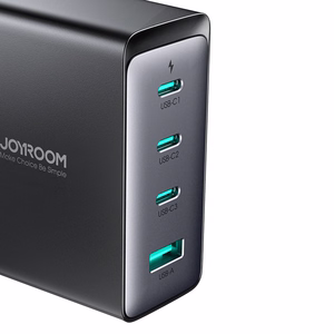 GaN įkroviklis JK Joyroom JR-TCG05UK 140W 3x USB-C USB-A + USB-C / USB-C kabelis 240W 1,2 m