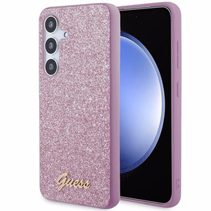 GUESS чехол для SAMSUNG S24 GUHCS24SHGGSHU (Glitter Script) фиолетовый