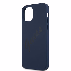 Guess GUHCP12LLSVSBL iPhone 12 Pro Max 6.7" mėlynas/mėlynas kietas dėklas Script Vintage