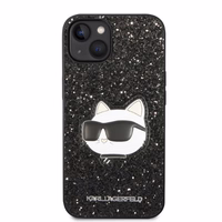 Karl Lagerfeld KLHCP14MG2CPK iPhone 14 Plus 6.7" kietasis dėklas juodas/juodas Blizgus Choupette Patch