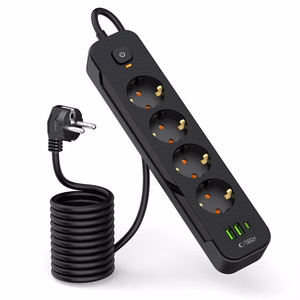 TECH-PROTECT PCL4X3 ILGINTUVAS 2 USB & 1 TYPE-C & 4 LIZDŲ 200CM JUODAS
