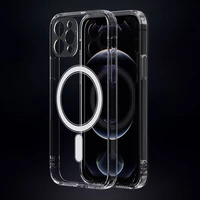 Anti Shock 1,5 mm Magnetinis dėklas telefonui iPhone 12 6,1" skaidrus su kameros apsauga