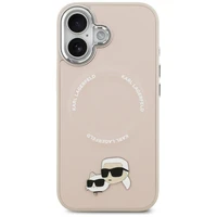 Karl Lagerfeld Karl & Choupette Pins Magnetinis dėklas telefonui iPhone 17 Pro - rožinis