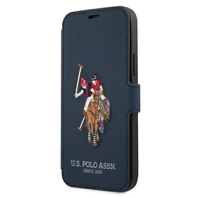 US Polo USFLBKP12LPUGFLNV iPhone 12 Pro Max 6,7" tamsiai mėlyna knyga Polo Embroidery kolekcija