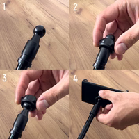 Wozinsky ilgas lankstus telefono ir planšetės laikiklis juodas (WTHBK5)