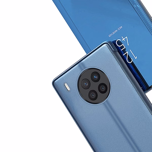Dėklas telefonui Clear View Huawei nova 8i flip dėklas juodas