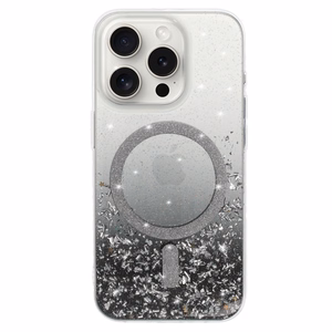 Tel Protect Moonlite Magnetinis dėklas telefonui Iphone 15 Pro Max juodas skaidrus