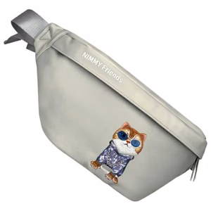 Nimmy Crossbody Glasses Cool Cat сумка через плечо - серая