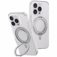 Uniq Swivix 360 sukamas stovas dėklas telefonui iPhone 16 Pro - skaidrus