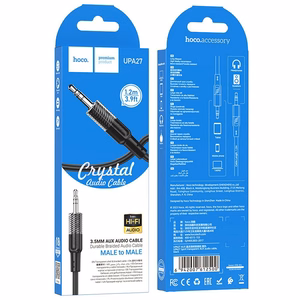 AUX laidas Jack 3,5 mm į Jack 3,5 mm Hoco 1,2 m UPA27 juodas
