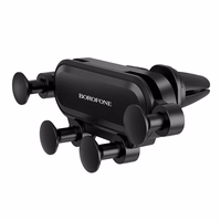 Automobilinis telefono laikiklis Borofone BH19 tvirtinamas ant ventiliacijos grotelių, juodas