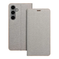 Dėklas telefonui LUNA Book auksinis SAMSUNG S24 FE sidabrinis