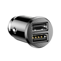 Baseus Grain automobilinis įkroviklis 2x USB 5V 3.1A (juodas)