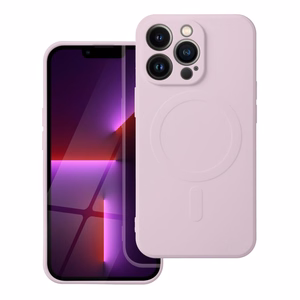 Samsung A27 dėklas Silicone Mag Cover, suderinamas su MagSafe, rožinis