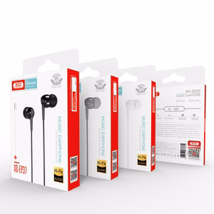 XO laidinės ausinės EP37 jack 3,5 mm juodos spalvos