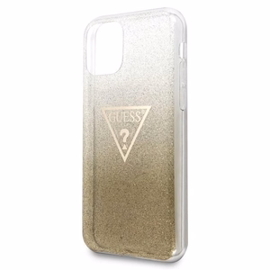 Guess GUHCN65SGTLGO kietas dėklas iPhone 11 Pro Max Glitter Triangle – auksinis