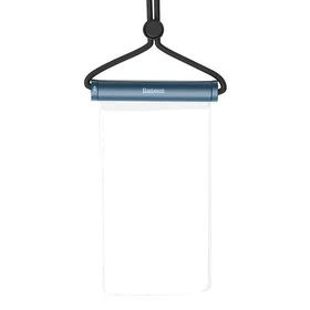 Vandeniui atsparus telefono dėklas "Baseus AquaGlide" su cilindriniu slydimo užraktu (mėlynas)