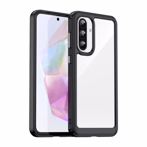 Kosmoso dėklas Samsung Galaxy A26 su lanksčiu rėmu - juodas