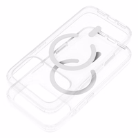 "iPhone 17" dėklas "Forcell F-Protect Clear Hybrid Premium", suderinamas su "Magsafe", skaidrus