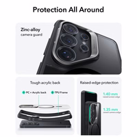 ESR Classic Hybrid Kickstand MagSafe dėklas, skirtas "Samsung Galaxy S26 Ultra" - skaidrus, juodas