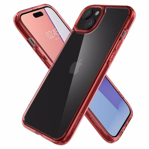 Spigen Ultra Hybrid dėklas telefonui iPhone 15 Plus - raudonas