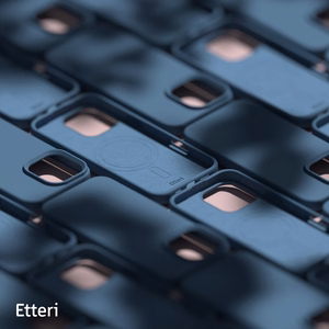 "Etteri" silikoninis dėklas "iPhone 16 Pro 6,3" tamsiai mėlynas