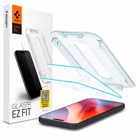 Spigen Glas.tR EZ Fit grūdintas apsauginis stiklas iPhone 15 / 16 – 2 vnt.