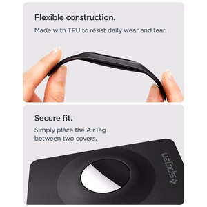 „Spigen AirFit 2“ dėklai, skirti „Apple AirTag 1/2“, 2 vnt. – juodi