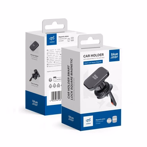 BLUE STAR magnetinis automobilio laikiklis oro ventiliacijai SMART LOCK SQUARE MAGNETIC juodas