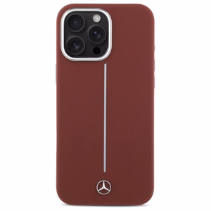 Mercedes silikoninis balta juosta Magnetinis dėklas telefonui iPhone 16 Pro Max - raudonas
