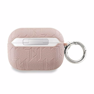 Karl Lagerfeld Monograma Karl & Choupette galvos dėklas AirPods Pro 2 - rožinė