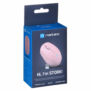 NATEC STORK pelė namų RF belaidė + USB Type-A optinė 1600 DPI