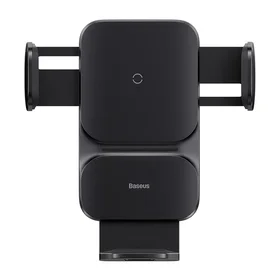 Baseus Wisdom belaidis įkrovimo oro angos elektrinis telefono laikiklis (juodas)