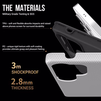 Dėklas Perfectionists Triangle Case Samsung S938 S25 Ultra sidabrinis